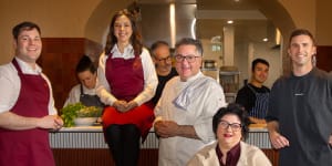 The Clifton Hotel team,including Guy Grossi (centre) and his sister Liz Grossi-Rodriguez (seated),and Marc Murphy (right).