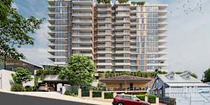 Artist impression of the new 15-storey tower at 290 Water Street in Fortitude Valley.