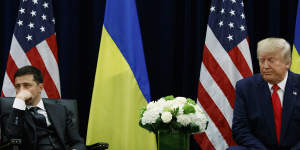 Then-US president Donald Trump met Ukrainian leader Volodymyr Zelensky in 2019.