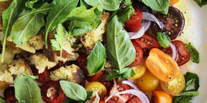 New classic:This garlic bread salad is bursting with flavour.