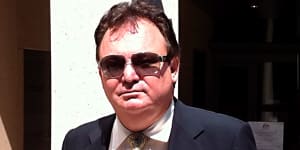 Convicted conman Peter Foster outside a Brisbane court 