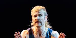 Jonny Hawkins as Bev in the one-person show Truck Driver.