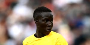 ‘I want to prove myself’:Socceroos whiz-kid Kuol unbothered by World Cup hype