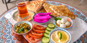 The colourful pastry platter at Taita’s Breakfast.