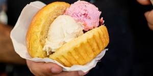 Gelato or granita can be served with brioche,as they do in Sicily.