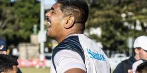 Wallabies player Will Skelton at training at Manly Oval,