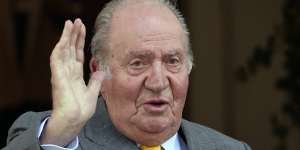 Under investigation:Spain's former monarch Juan Carlos in Santiago,Chile,in 2018.