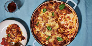 Sure to become a regular dinner-time fix:One-dish lasagne.