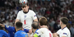 The father of England defender Harry Maguire was caught up in the Wembley Stadium stampede.