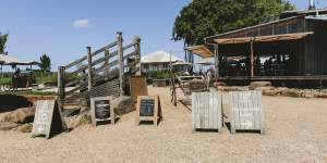 The Farm is home to several micro-businesses,including the Three Blue Ducks restaurant.