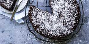 Helen Goh's lamington-inspired chocolate cake.