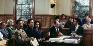 Calculated:Phil Morris,Jerry Seinfeld,Julia Louis-Dreyfus,Jason Alexander and Michael Richards in<i>Seinfeld</i>.