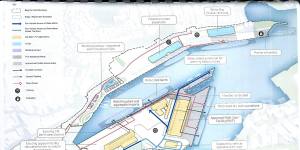 An excerpt from the Port Authority of NSW’s plan for the Bays Port,marked “final draft for consultation”.