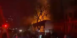 The fire in Johannesburg struck in the middle of the night.
