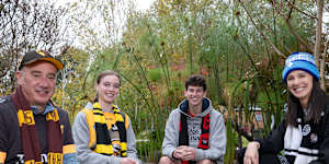 McKinnon Secondary College principal Michael Kan,school captains Amelie and Jake and assistant principal Kellie Felmingham.