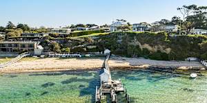 Sorrento’s median house price has fallen more than 20 per cent in a year.