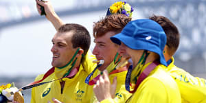 Passing the mantle:Australia celebrates the new Oarsome Foursome