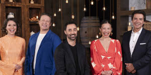 Meet your mostly new judges (from left to right):Sofia Levin,guest Jamie Oliver,Andy Allen,Poh Ling Yeow and Jean-Christophe Novelli.