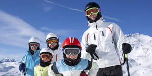 Family skiing holiday