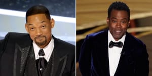 Will Smith and Chris Rock at 2022 Oscars.