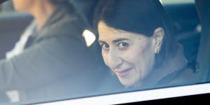 Gladys Berejiklian leaves for work the day after the ICAC found she engaged in serious corrupt conduct.