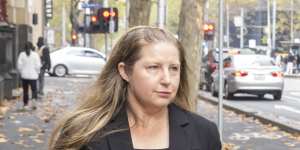 Russell Hill’s daughter,Colleen Turnbull,outside court in May.