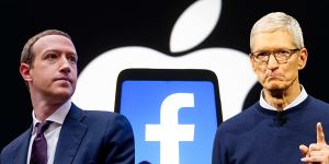 Facebook Mark Zuckerberg and Apple chief Tim Cook:The iPhone maker has started paying big bonuses to those it fears who could defect to Facebook,or Meta as it is called now.