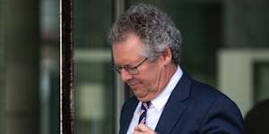 Norman O’Bryan outside the County Court of Victoria on Thursday.