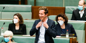 Greens member for Griffith Max Chandler-Mather was criticised for not wearing a tie in question time.