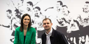 Professional Footballers Association joint chief executives Kate Gill and Beau Busch
