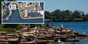 A new swimming spot at Nawi Cove (inset) could be opened following the summer success of Marrinawi Cove,Barangaroo.