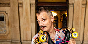 Kris Nelson poses for a photograph outside the Town Hall,in Sydney,Tuesday,4 November 2025. Kris is the new director of Sydney Festival One of the main shows this year is a roller derby play in the Town Hall (PIC ED NOTE - he doesn’t skate himself). Photo:Sam Mooy/ The Sydney Morning Herald