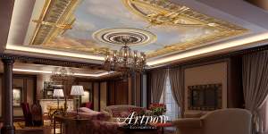 Ceiling created by Artnow International for the Kyiv mansion of Ukraine steel magnate Rinat