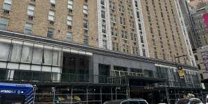 The Row Hotel in New York is one of several now used to house migrants.