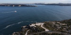 The new Burragula lookout at North Head where visitors can enjoy the unintended sound effect in the circle. 