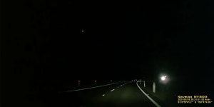 A meteor sighted over Greater Sydney caught on dashcam. 