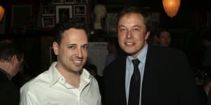 Smartest guys in the room:David Sacks and Elon Musk in 2006. Sacks worked with Musk at PayPal. 