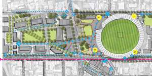 Green space,a new entrance and better links to buses and future trains are all idea for a new-look Gabba.