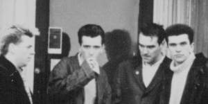 The Smiths as they were in the late 1980s when the characters in Andrew O’Hagan’s novel treck to Manchester to see them.