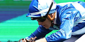 Ethan Brown wins on Vivy Air at Randwick.