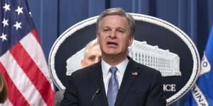 Federal Bureau of Investigation director Christopher Wray.