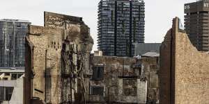 Randle Street in Surry Hills still remains closed after the fire.