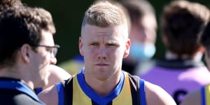 Frustrating time:Daniel Hannebery working his way back through the VFL.