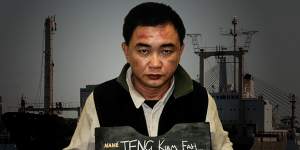 "Shore party"member,Teng at his arrest.