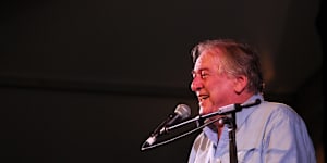 Woodford Folk Festival director and founder Bill Hauritz prevents the director's report.