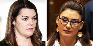 Greens senators Sarah Hanson-Young (left) and Lidia Thorpe (right) have opposing views on the Voice.