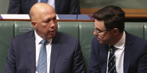The Coalition’s federal leaders,Peter Dutton and David Littleproud.