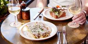 The bullhorn peppers and tartine at Ophelia.