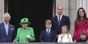 The royal family at the Platinum Jubilee pageant.
