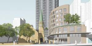An artist's impression of the Uniting Church's $108 million property development in Burwood.